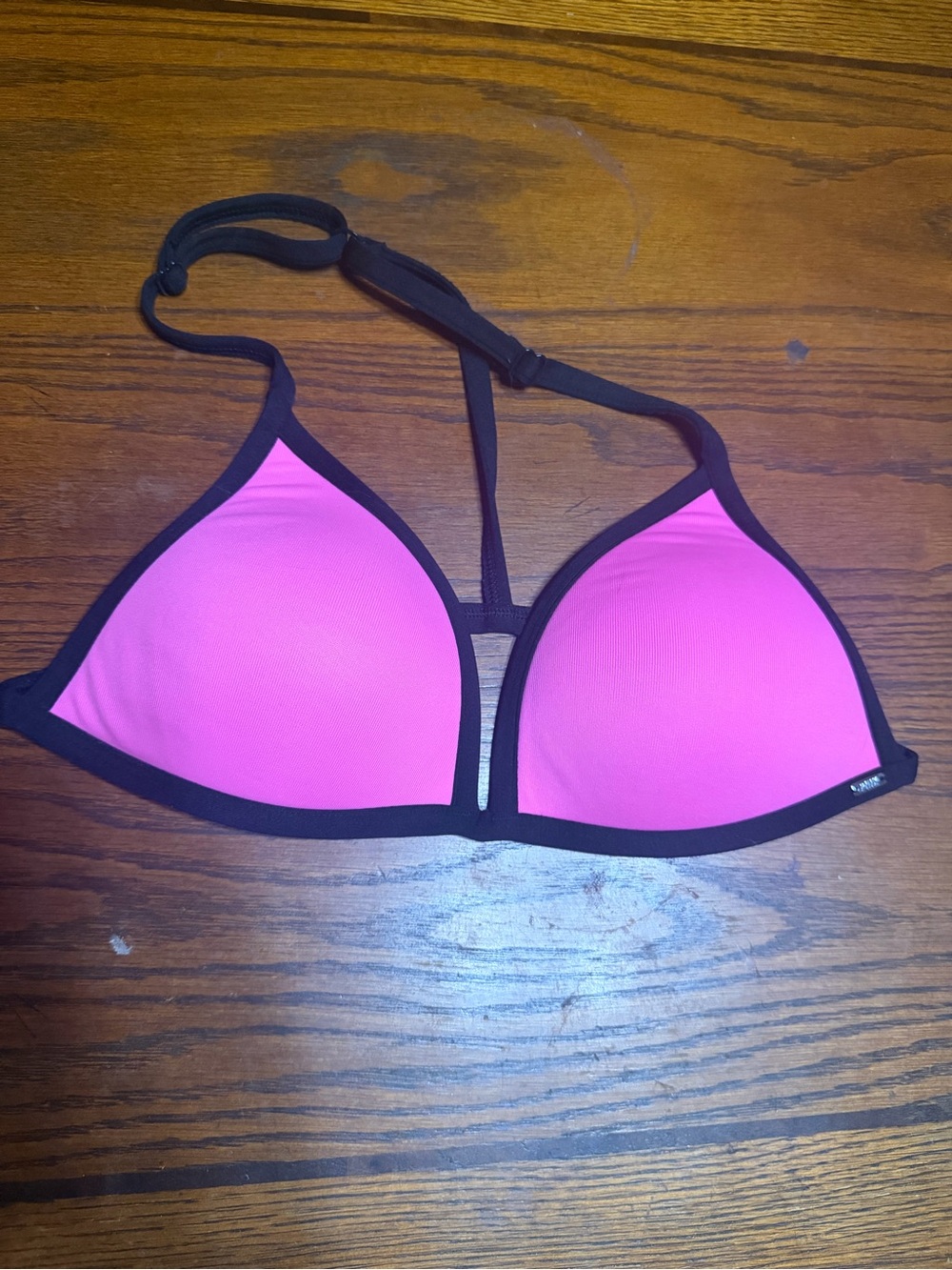 Victorias Secret PINK Women's Pink Triangle Bikini Top size M